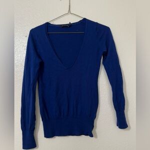 The Limited wool royal blue  V-Neck Sweater